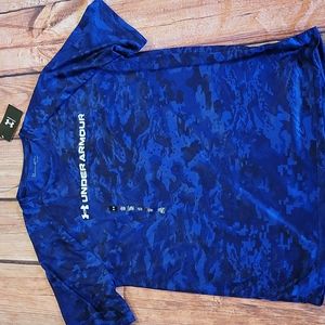 Under Armour- camo blue tee